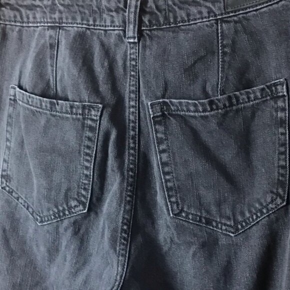 Hollister Ultra High Rise Mom Jeans Pockets Zip Fly Raw Hem Dark Wash Cotton 28 - Picture 9 of 13